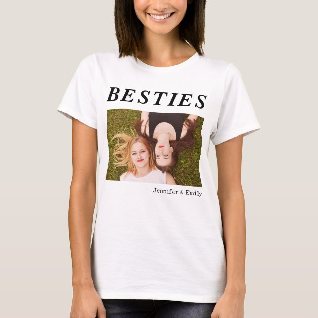 Modernes Besties Foto T-Shirt - BESTE FREUNDIN T - (Vorderseite)