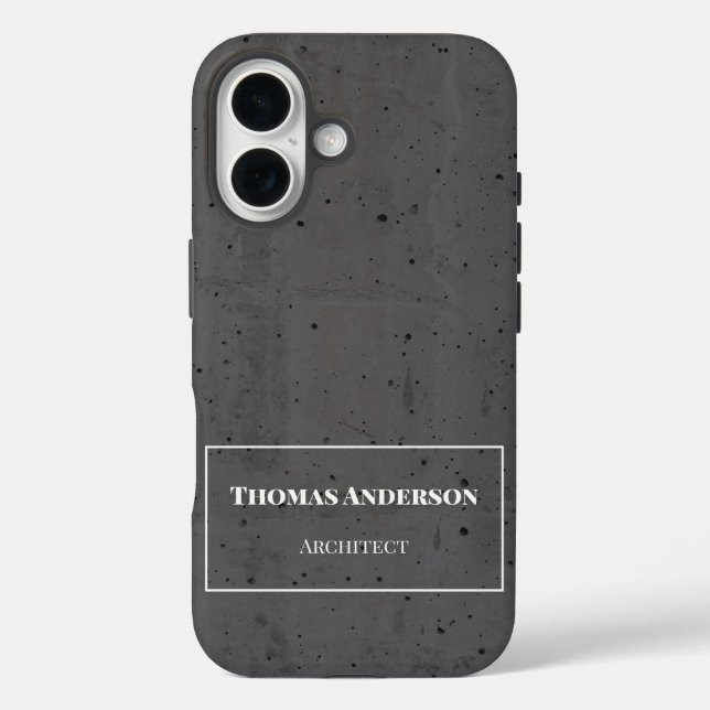Modernes Betonweiß und dunkelgrau Case-Mate iPhone Hülle (Rückseite)