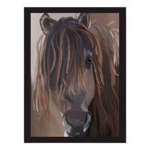 Modernes Bild Brown Horse Poster