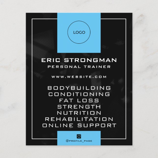 Modernes Bild schwarz und blau Flyer (Vorne)