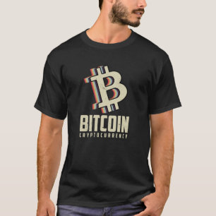 Modernes Bitcoin-Kryptowährungslogo T-Shirt