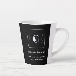 Modernes Black Add Your Logo Business Marketing Milchtasse