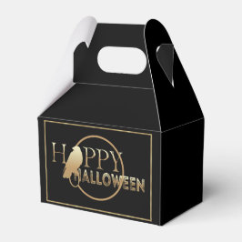 Modernes Black and Gold Chic Adult Halloween Thema Geschenkschachtel