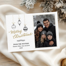 Modernes Black and Gold handGezeichnet Family Foto