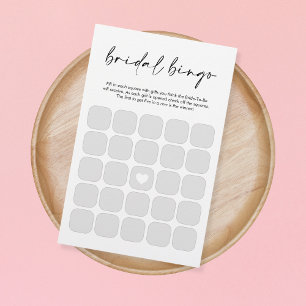 Modernes Black and White Bingo Brautparty Game