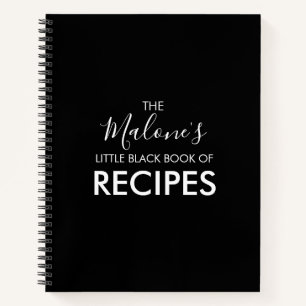 Modernes Black Book of Recipes-Notebook Notizbuch