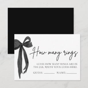Modernes Black Bow schätzt, wie viele Rings Bridal Einladung