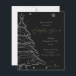 Modernes Black Chalkboard Weihnachtsessen einladen<br><div class="desc">Moderne Feier einladen - Schwarze Weihnachtsbaum Einladung . Das elegante Weihnachtsessen in Schwarz und Gold lädt mit einem handgezeichnet Weihnachtsbaum im Chalkboard-Stil mit Ornamenten und Stars zum stilvollen Abendessen ein. Ideal für Ansammlungen, Familienessen oder geschäftliche Party. Vollständig anpassbar mit Ihren Veranstaltungsdetails. Für weitere Anpassungen kontaktieren Sie mich bitte unter mypaperlove2021@gmail.com...</div>