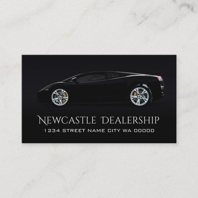 Modernes Black Deal Auto Sale Visitenkarte (Vorderseite)