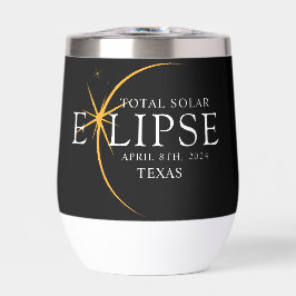 Modernes Black & Gold 2024 Texas Total Solar Eclip