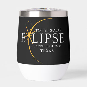 Modernes Black & Gold 2024 Texas Total Solar Eclip