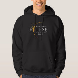 Modernes Black & Gold 2024 Texas Total Solar Eclip Hoodie
