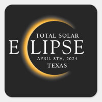 Modernes Black & Gold 2024 Texas Total Solar Eclip