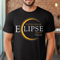 Modernes Black & Gold 2024 Texas Total Solar Eclip