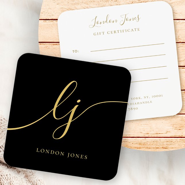 Modernes Black Gold Calligrafy-Geschenk (Von Creator hochgeladen)