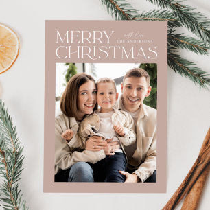 Modernes Blasses Mauve Frohe Weihnachten Foto