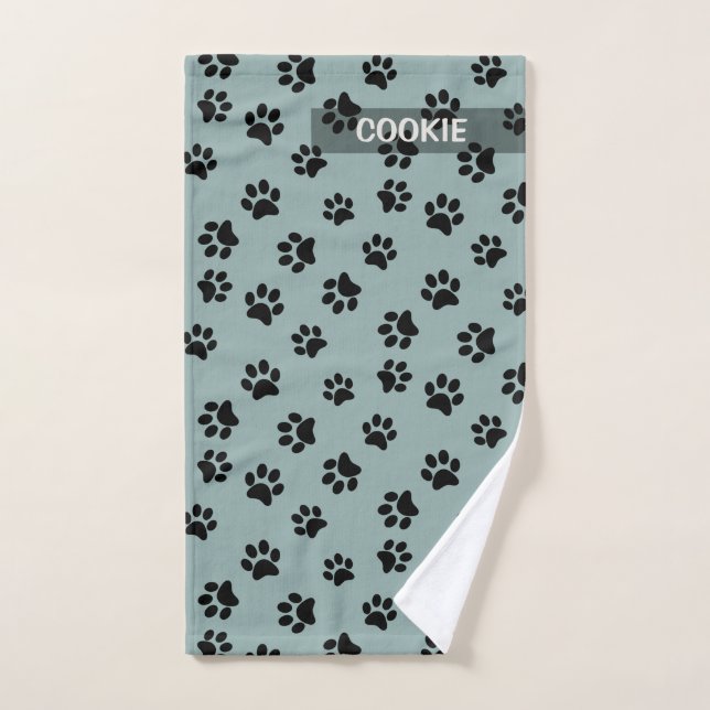 Modernes Blatt Niedliche Paw Print Muster Dochttuc Handtuch (Handtuch)