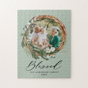 Modernes Blattwerk mit stilvollem, gesegnetes Dreh Puzzle