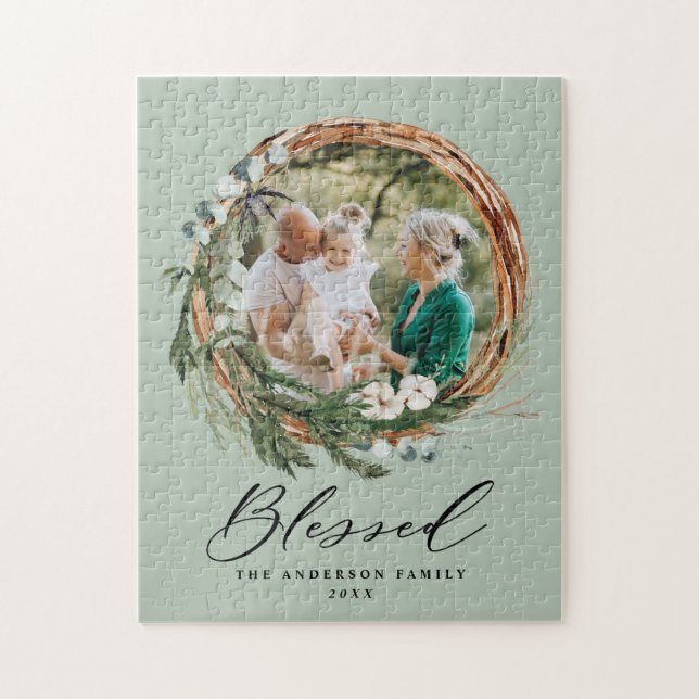 Modernes Blattwerk mit stilvollem, gesegnetes Dreh Puzzle (Vertikal)