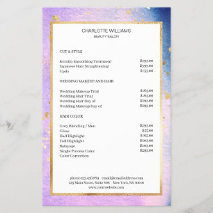 Modernes Blau Pink Gold Flyer