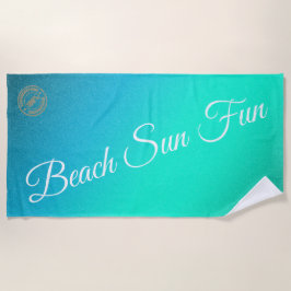 Modernes Blau Strandtuch