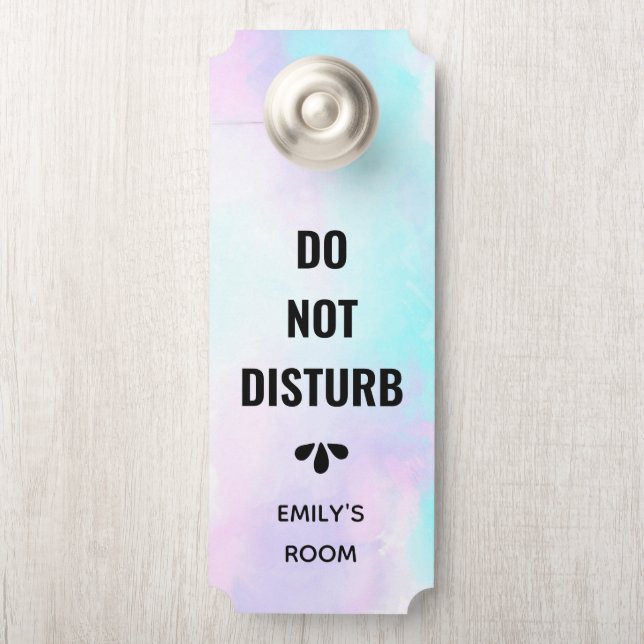 Modernes Blau und Lila Wasserfarbe dürfen nicht be Türanhänger (Auf Knauf)