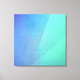 Modernes blaues Aqua und türkisfarbene geometrisch Leinwanddruck
