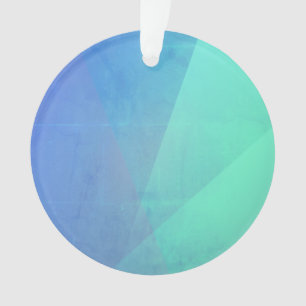 Modernes blaues Aqua und türkisfarbene geometrisch Ornament