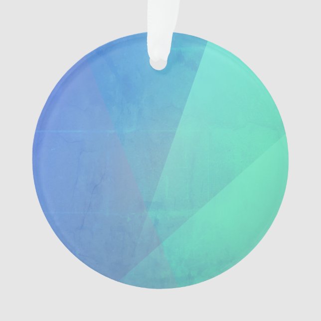 Modernes blaues Aqua und türkisfarbene geometrisch Ornament (Vorderseite)