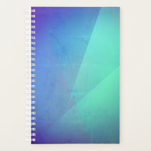 Modernes blaues Aqua und türkisfarbene geometrisch Planer