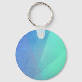 Modernes blaues Aqua und türkisfarbene geometrisch Schlüsselanhänger