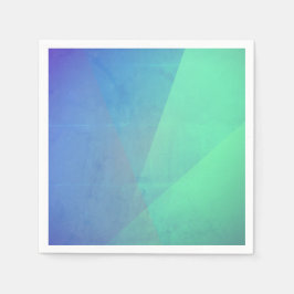 Modernes blaues Aqua und türkisfarbene geometrisch Serviette