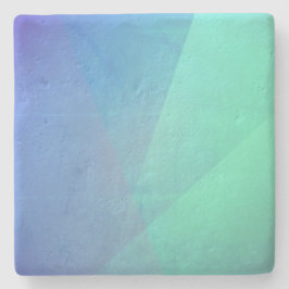 Modernes blaues Aqua und türkisfarbene geometrisch Steinuntersetzer