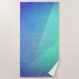 Modernes blaues Aqua und türkisfarbene geometrisch Strandtuch