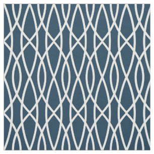 Modernes, blaues geometrisches Muster Stoff