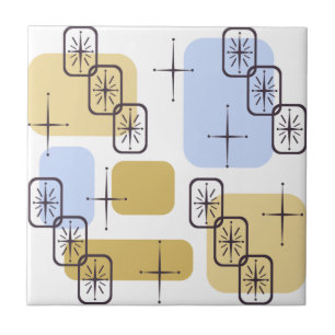 Modernes blaues Gold des Mittelalters Fliese