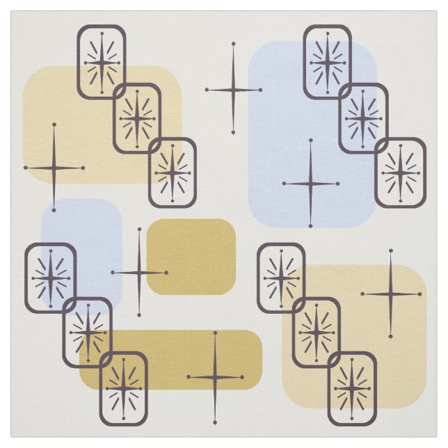 Modernes blaues Gold des Mittelalters Stoff (Muster)