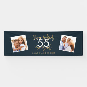 Modernes blaues Gold - schlichtes, elegantes Drehb Banner