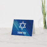 Modernes blaues Grunge-Bar Mitzvah danken Ihnen Dankeskarte<br><div class="desc">Modernes Marineblau Grunge Bar Mitzvah danken Ihnen Karten.</div>