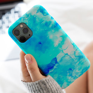 Modernes blaues Meer handgemalt Aquarell Case-Mate iPhone Hülle