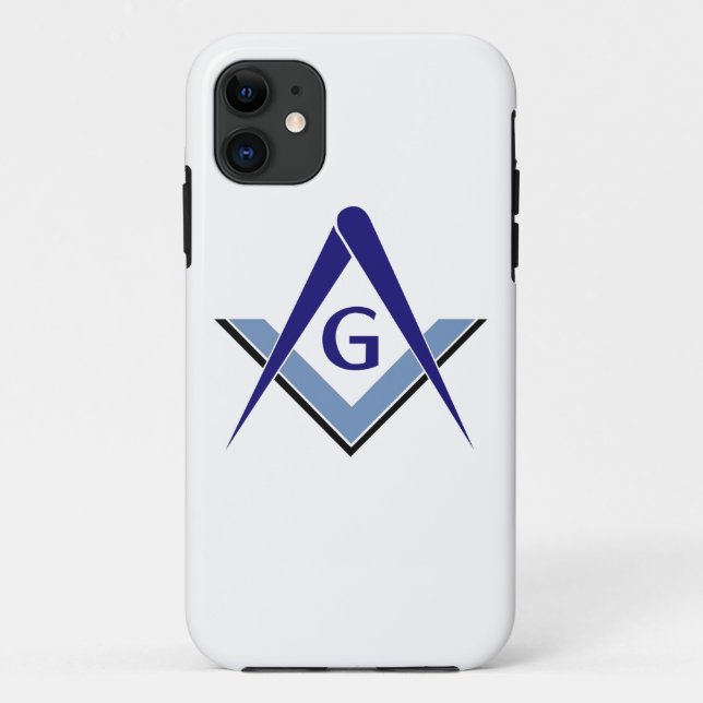 Modernes blaues Quadrat u. Kompassse Case-Mate iPhone Hülle (Rückseite)