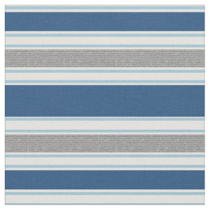 Modernes blaues und graues Streifen-Muster Stoff