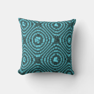 Modernes blaues Weave Zig Zag Muster Pillow Kissen