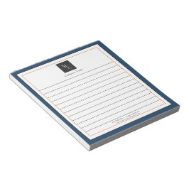 Modernes blaues weißes Gold mit Business-Logo-Edit Notizblock