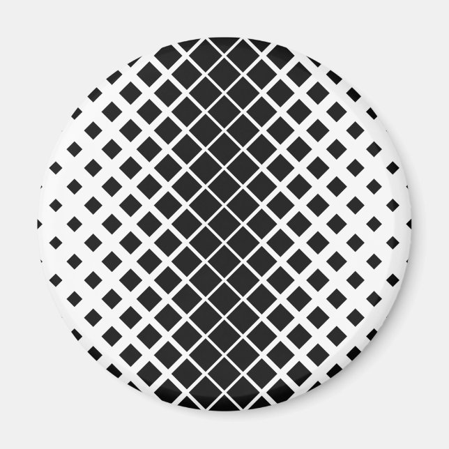 Modernes Blockmuster mit schwarzer Auflösung Magnet (Vorne)