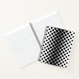 Modernes Blockmuster mit schwarzer Auflösung Notizbuch