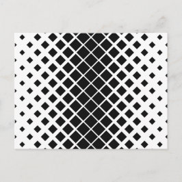 Modernes Blockmuster mit schwarzer Auflösung Postkarte