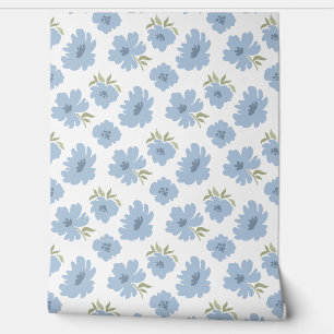 Modernes Blooms Dusty Blue Kinderzimmer Kids Room Tapete