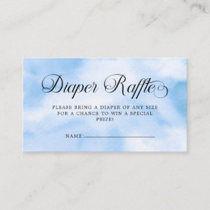 Modernes Blue Cloud Nine Baby Duschdusche Windeln  Begleitkarte