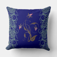 Modernes Blue Design Kissen Abdeckung